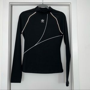 NWT Adidas Reflective Mock Neck Long Sleeve Shirt Size S